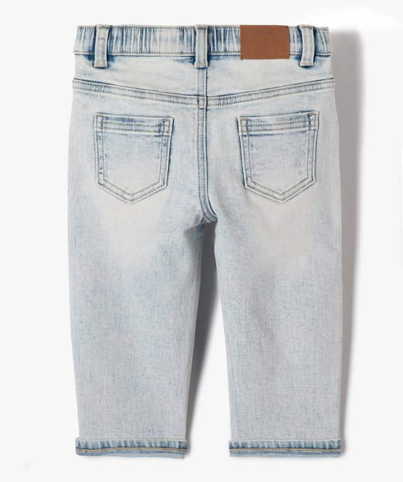 Jean droit bleached bébé garçon vue4 - GEMO(BB COUCHE) - GEMO