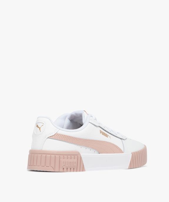 Baskets femme dessus en cuir à semelle épaisse contrastante - Puma vue4 - PUMA - GEMO