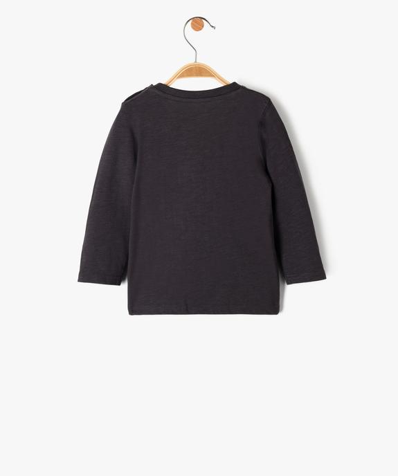 Tee-shirt bébé garçon à manches longues avec motif vue3 - GEMO(BEBE DEBT) - GEMO