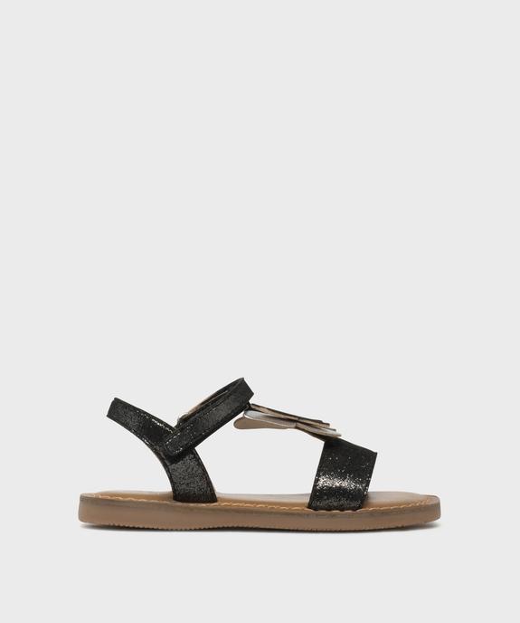 Sandales en cuir irisé avec motif papillon fille - Lovely Wings vue1 - LOVELY WINGS GEMO FOR GOOD - GEMO