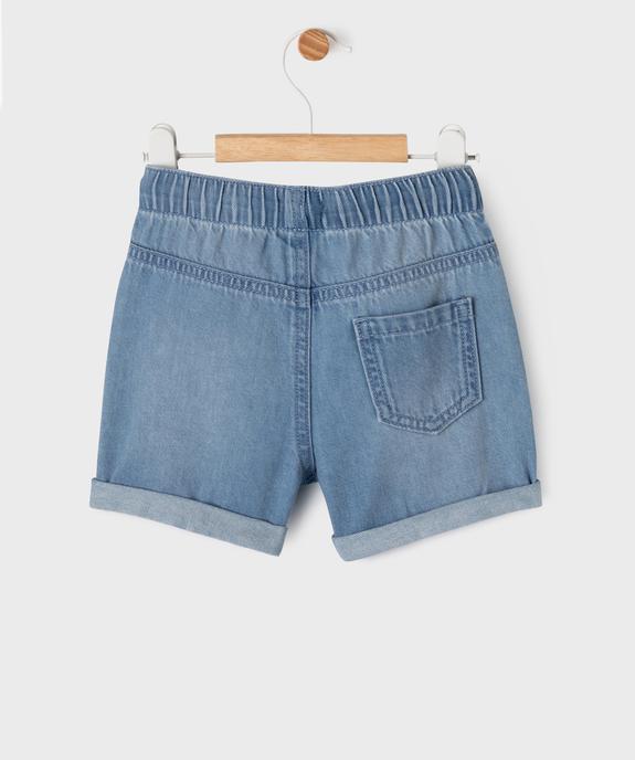 Bermuda en jean avec taille ajustable bébé garçon vue4 - GEMO(BEBE DEBT) - GEMO