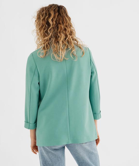 Veste blazer à manches 3/4 sans bouton femme vue3 - GEMO(FEMME PAP) - GEMO