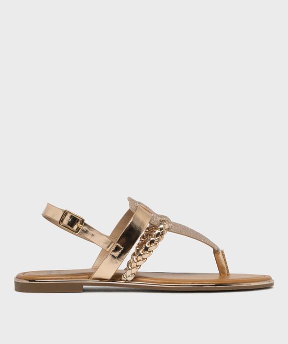 Sandales métallisées à entredoigt femme - Valentina Baldano vue1 - VALENTINA BALDA - GEMO