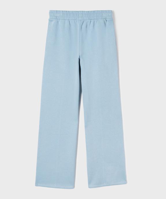 Pantalon de jogging coupe large taille élastique fille vue3 - GEMO 4G FILLE - GEMO