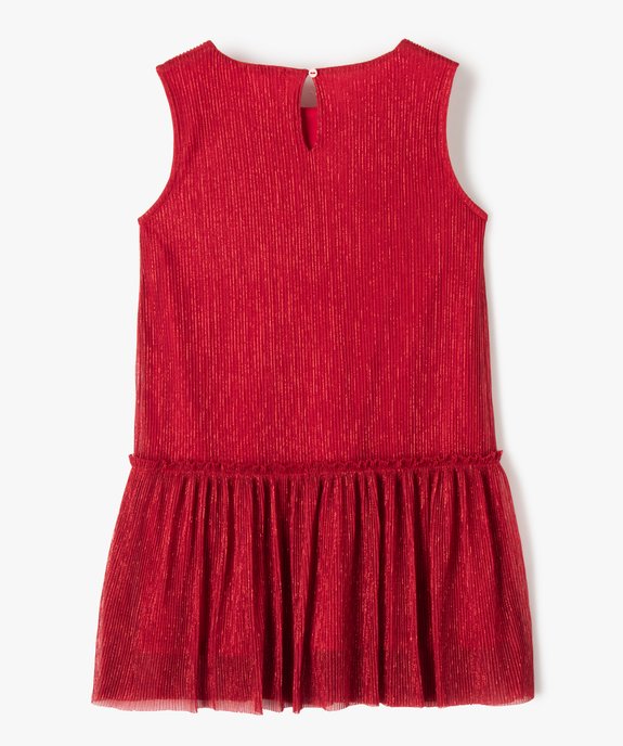 Robe fille scintillante avec volant dans le bas vue3 - GEMO (ENFANT) - GEMO