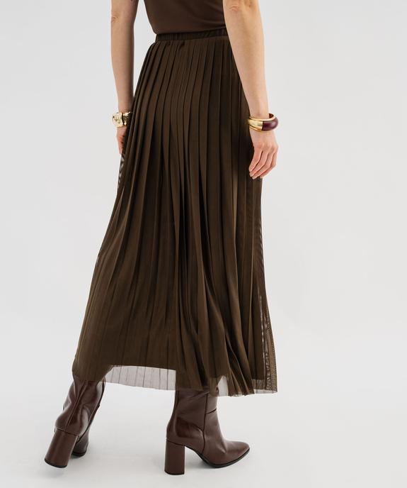 Jupe plissée en maille résille fluide femme vue3 - GEMO(FEMME PAP) - GEMO