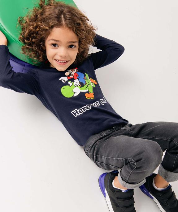 Tee-shirt garçon à manches longues imprimé - Super Mario vue1 - MARIO - GEMO