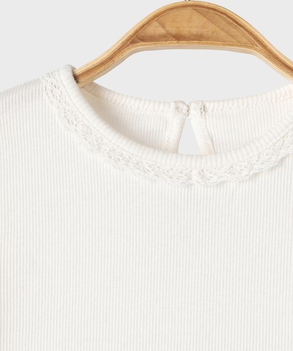 Tee-shirt manches longues avec finitions froncées bébé fille vue2 - GEMO 4G BEBE - GEMO