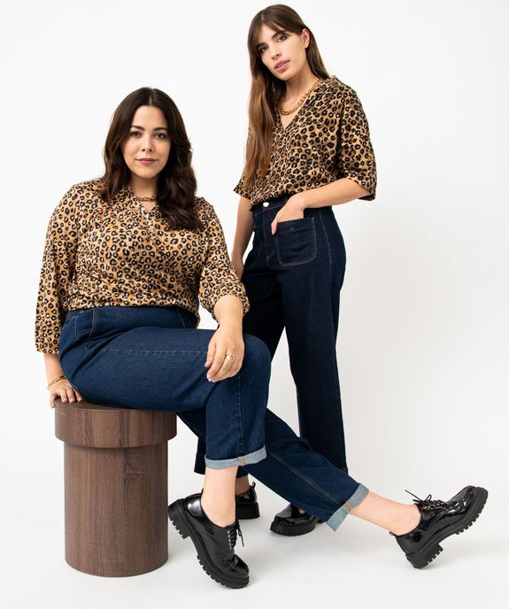 Blouse imprimée ample à manches chauve-souris femme vue2 - GEMO 4G FEMME - GEMO