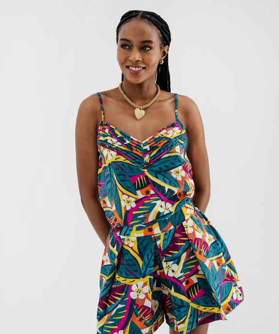 Top à bretelles en viscose femme vue1 - GEMO 4G FEMME - GEMO