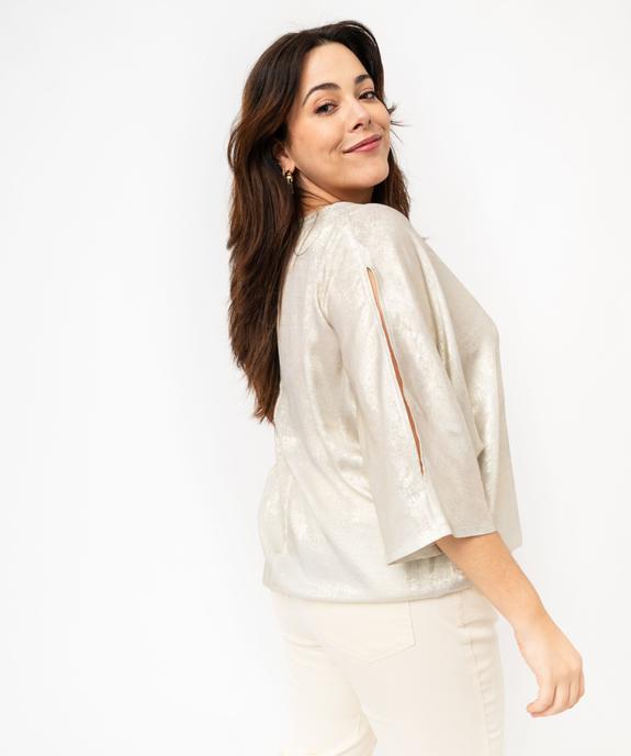 Blouse scintillante à manches chauve-souris femme grande taille vue1 - GEMO (G TAILLE) - GEMO