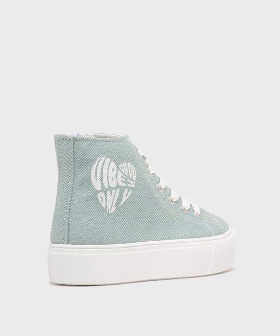 Baskets montantes en toile à semelle plateforme fille - Lovely Wings vue4 - LOVELY WINGS - GEMO