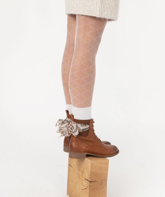 Bottines lacées à foulard noué femme vue1 - GEMO (CASUAL) - GEMO