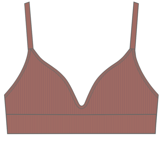 Brassière push-up en maille côtelée à fines bretelles vue1 - GEMO 4G FEMME - GEMO