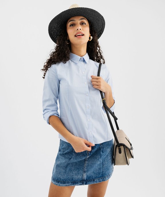 Chemise manches longues cintrée à rayures femme vue1 - GEMO(FEMME PAP) - GEMO
