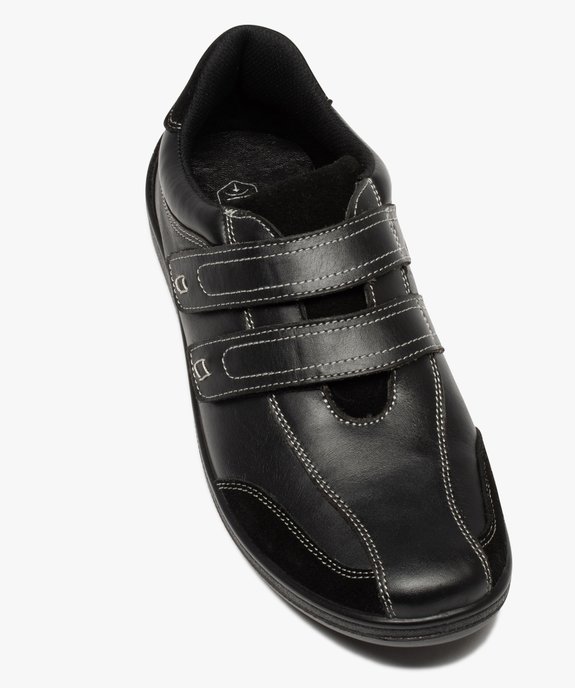 Derbies homme confort dessus cuir à fermeture scratch vue5 - GEMO (CONFORT) - GEMO