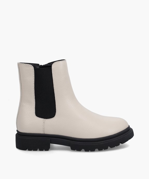Chelsea boots fille sur semelle crantée vue1 - GEMO (ENFANT) - GEMO