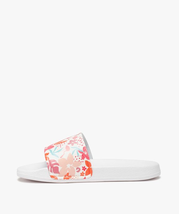 Mules de piscine fille à bandeau imprimé fleurs vue3 - GEMO (ENFANT) - GEMO