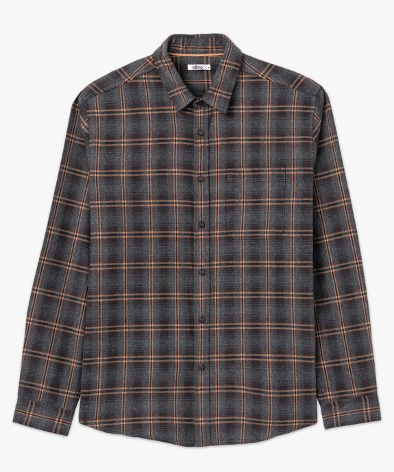 Chemise homme à carreaux à manches longues vue4 - GEMO (HOMME) - GEMO