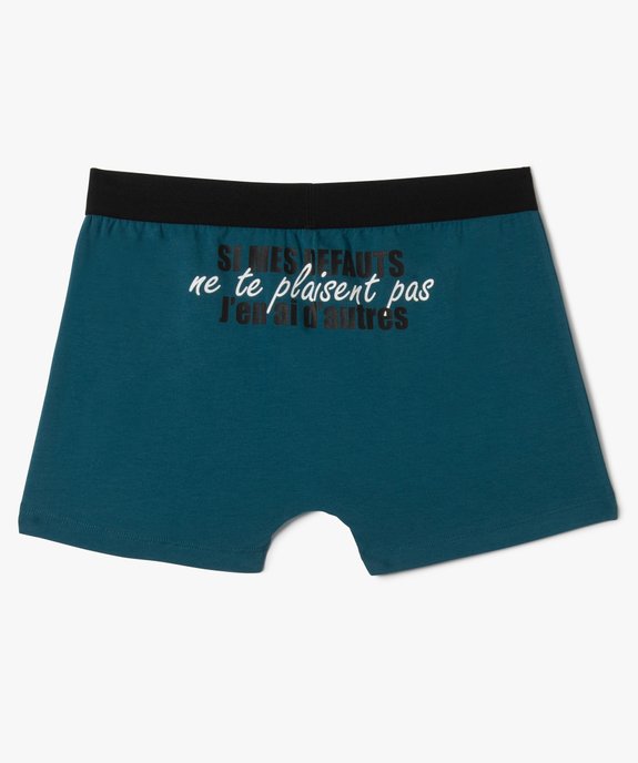 Boxers homme uni et imprimé (lot de 2) vue2 - GEMO 4G HOMME - GEMO