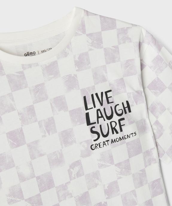 Tee-shirt manches courtes imprimé coupe oversize garçon vue3 - GEMO 4G GARCON - GEMO