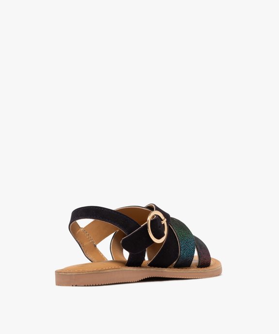 Sandales en cuir à brides croisées fille - Tanéo vue4 - TANEO GEMO FOR GOOD - GEMO