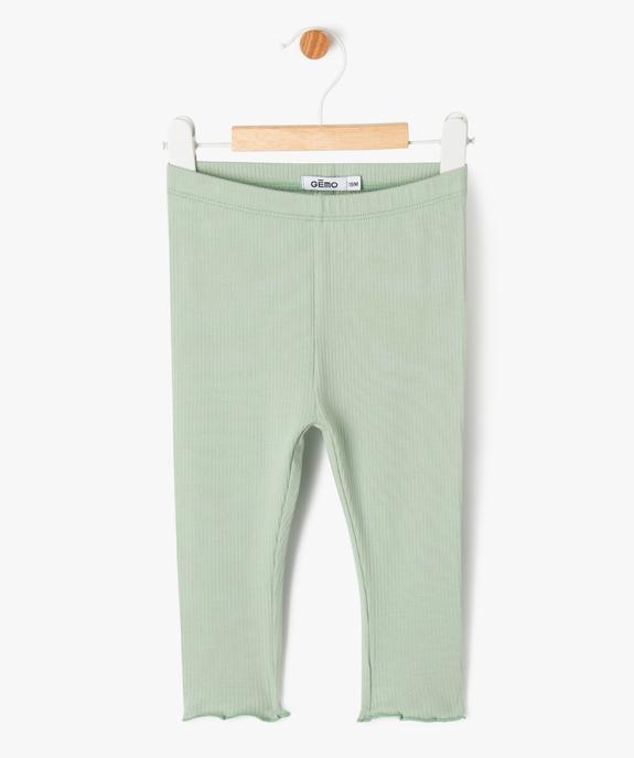 Legging en maille côtelée avec bas froncé bébé fille  vue1 - GEMO 4G BEBE - GEMO