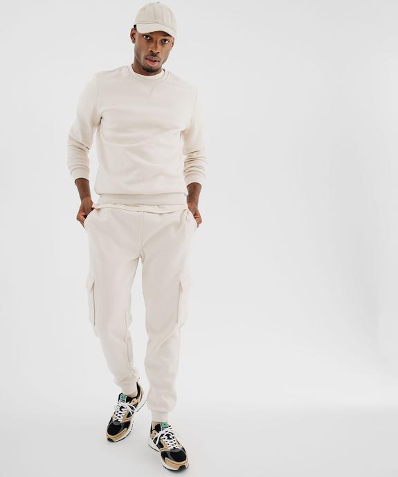 Sweat en molleton doux homme vue4 - GEMO 4G HOMME - GEMO