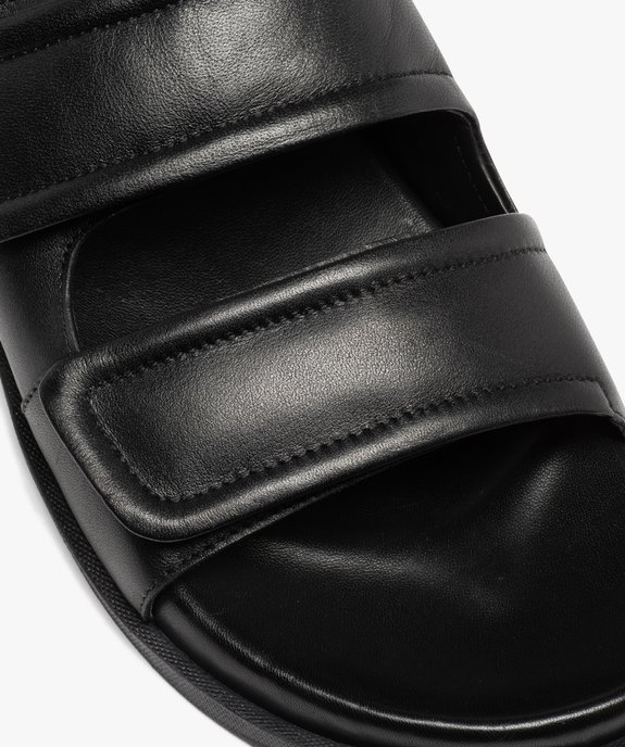 Sandales homme unies à brides scratch - Tanéo vue6 - TANEO - GEMO