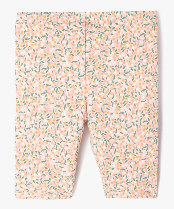 Legging court imprimé à taille élastiquée fille vue3 - GEMO 4G FILLE - GEMO