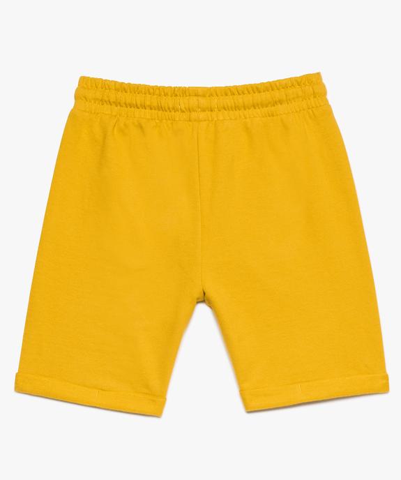 Bermuda garçon en molleton avec poche kangourou  vue3 - GEMO (ENFANT) - GEMO