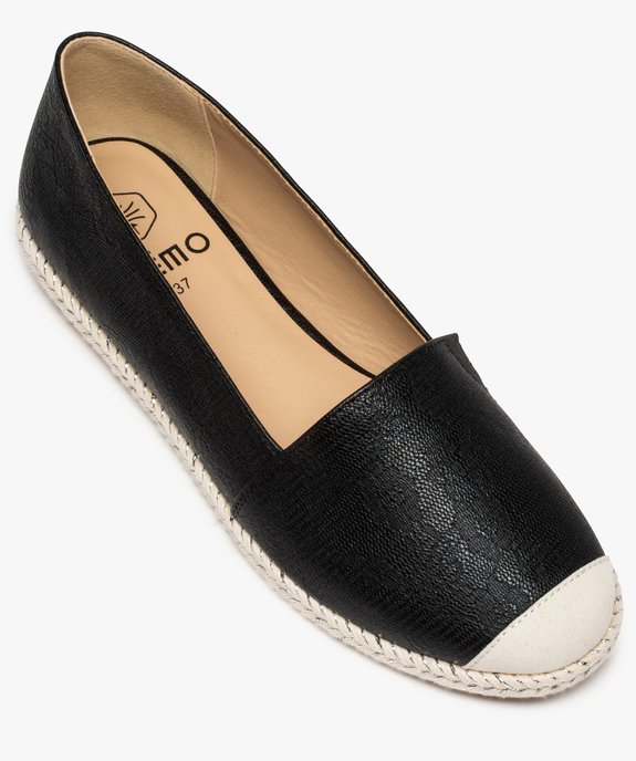 Ballerines femme style espadrilles en toile brillante vue5 - GEMO(URBAIN) - GEMO