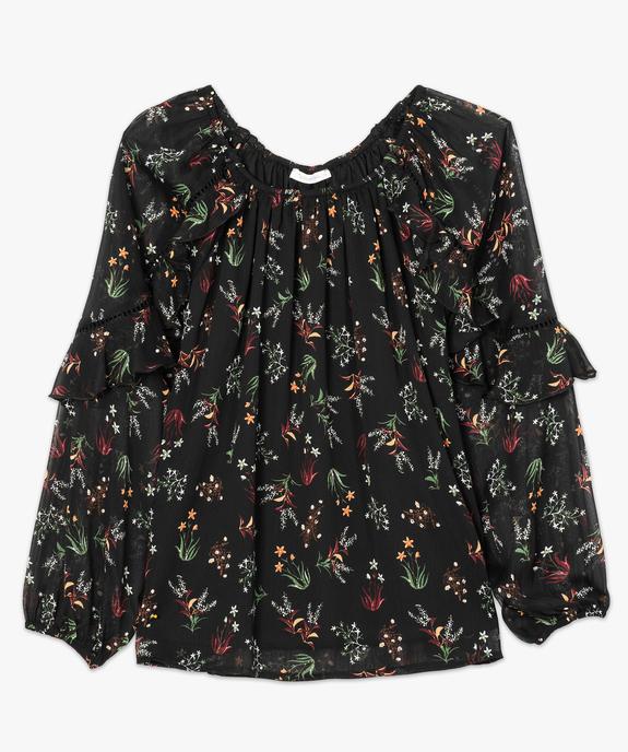 Blouse à motifs fleuris et volants sur les manches vue4 - GEMO(FEMME PAP) - GEMO