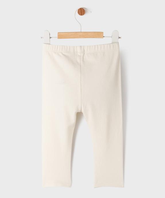 Legging uni en maille résistante bébé fille vue3 - GEMO(BEBE DEBT) - GEMO