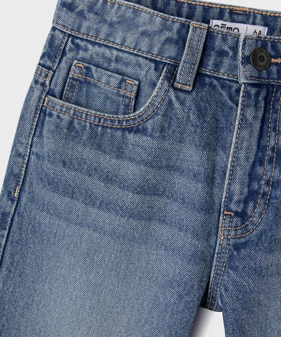 Bermuda en jean coupe skater en denim de coton délavé garçon vue2 - GEMO (ENFANT) - GEMO