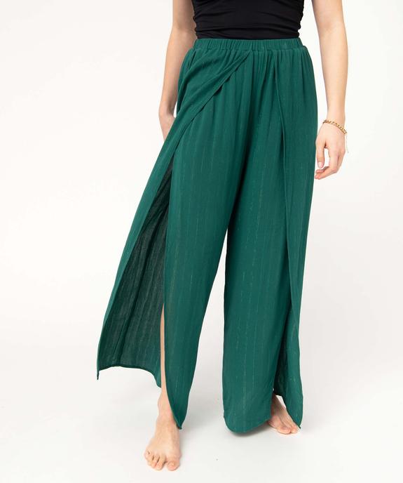 Pantalon de plage femme ouvert sur l’avant vue1 - GEMO 4G FEMME - GEMO