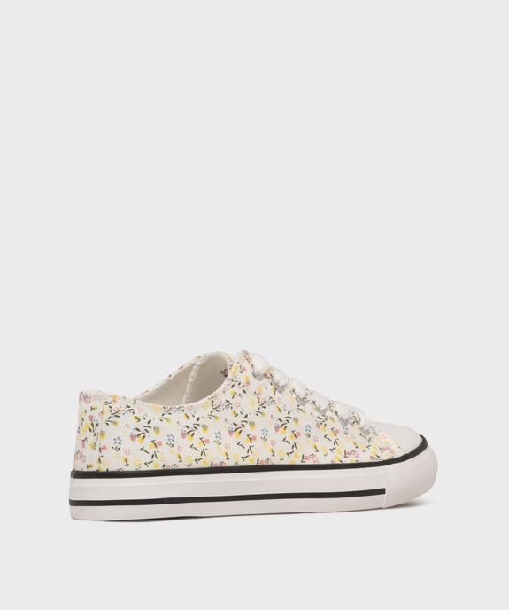 Tennis en toile à languette fleurie femme - Follow Me vue4 - FOLLOW ME G4G - GEMO