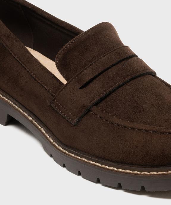 Mocassins en suédine douce à semelle crantée et semelle intérieure cuir femme - Valentina Baldano vue6 - VALENTINA BALDA - GEMO