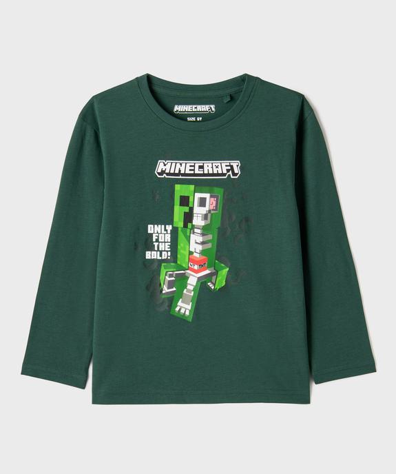 Tee-shirt manches longues avec motif sur l’avant garçon - Minecraft vue1 - MINECRAFT - GEMO