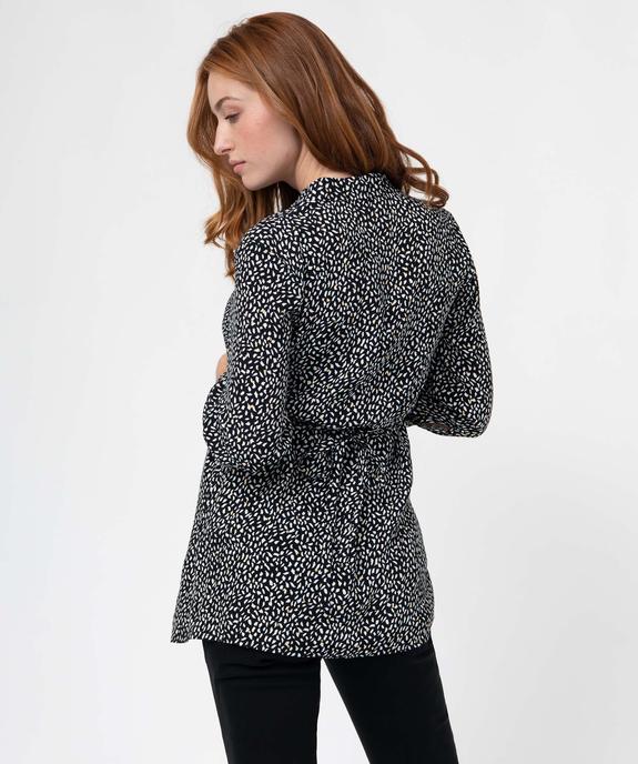 Blouse de grossesse à motifs et manches 3/4 vue3 - GEMO (MATER) - GEMO