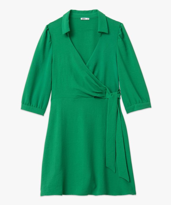 Robe femme avec haut cache-coeur à manches 3/4 vue4 - GEMO(FEMME PAP) - GEMO