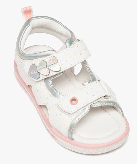 Sandales bébé fille à brides scratch imprimées vue5 - GEMO(BEBE DEBT) - GEMO