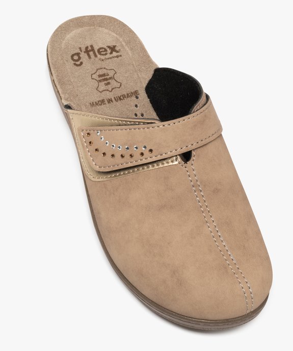 Sabots confort femme dessus ajustable orné de strass vue11 - G'FLEX - GEMO