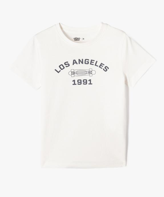 Tee-shirt manches courtes en coton imprimé garçon vue1 - GEMO 4G GARCON - GEMO