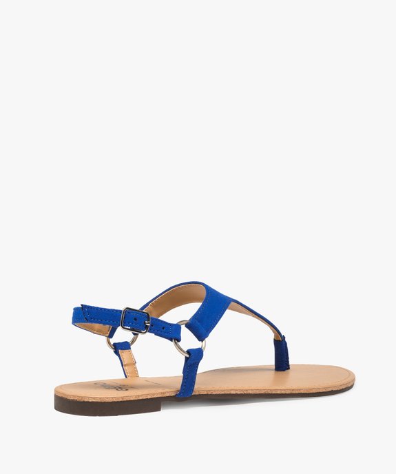 Nu-pieds femme unis à entredoigt et bride au talon vue4 - GEMO (CASUAL) - GEMO