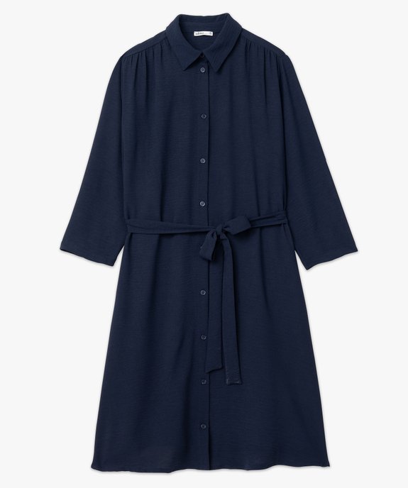 Robe chemise de grossesse à manches 3/4 en maille fluide vue4 - GEMO (MATER) - GEMO
