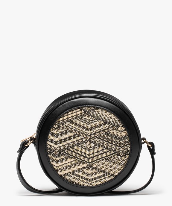 Sac bandoulière femme forme ronde tissée et pailletée vue1 - GEMO (ACCESS) - GEMO