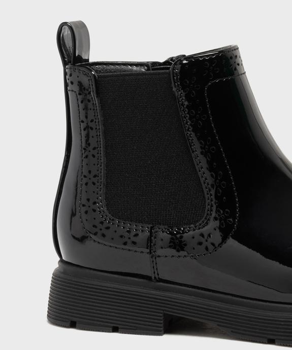 Boots Chelsea vernies à fermeture zippée fille - Lovely Wings vue6 - LOVELY WINGS - GEMO