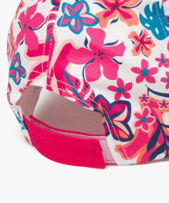 Casquette à motifs fleurs exotiques fille vue3 - GEMO 4G FILLE - GEMO