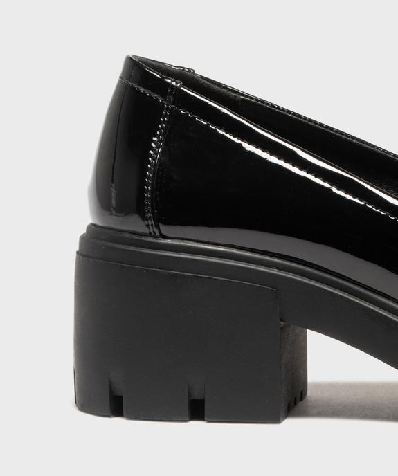 Mocassins vernis sur semelle crantée et talon bloc femme - 5 Miles vue6 - 5 MILES - GEMO